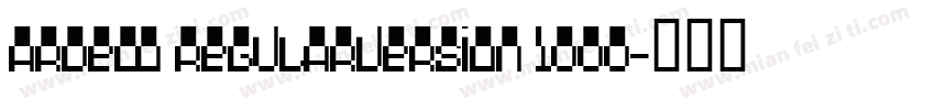 Ardeco RegularVersion 1000字体转换
